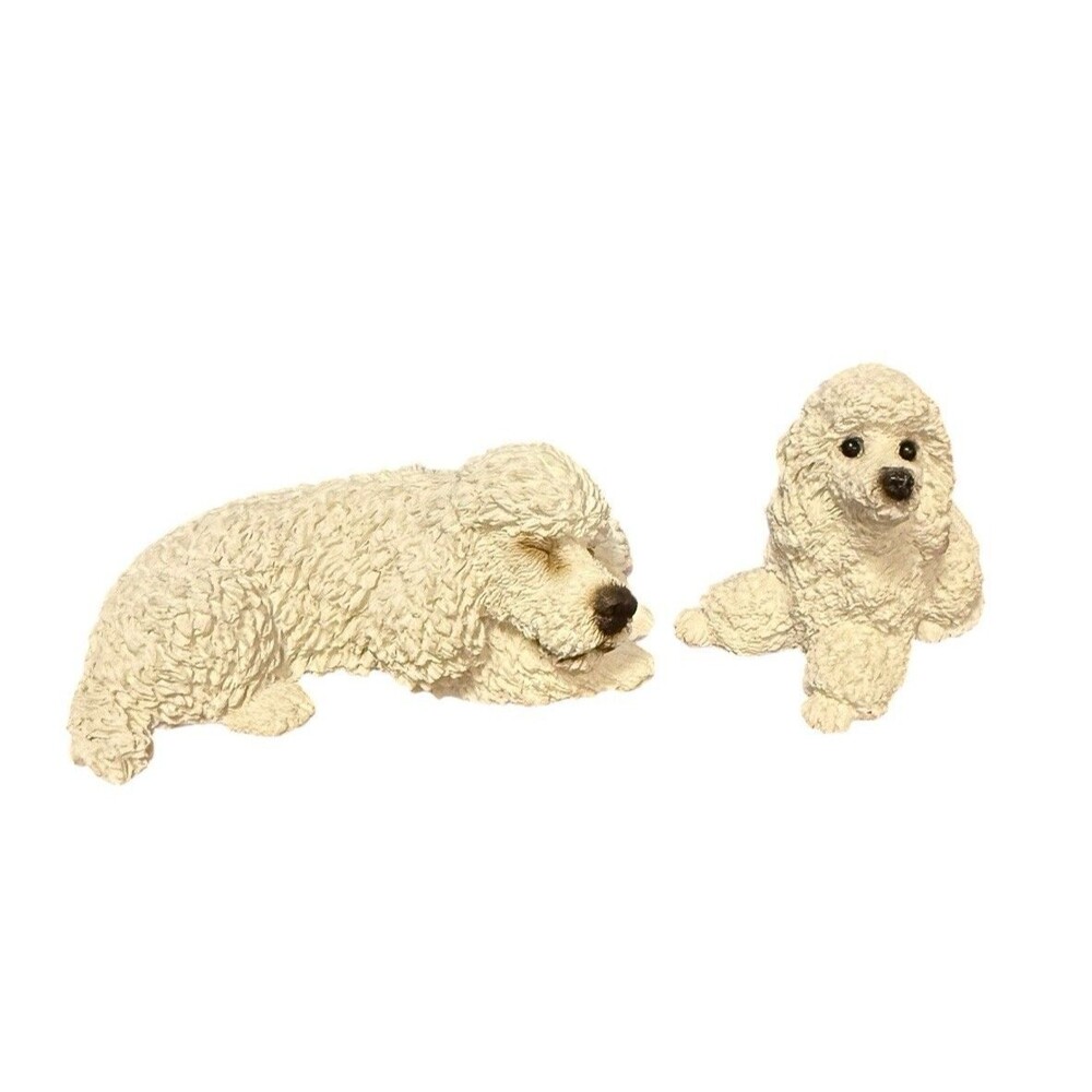 Stone Critters White Poodle SCL-032 & Living Stone (2)‎